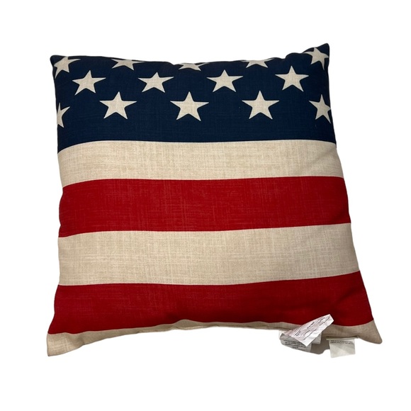 Pottery Barn Accents Pottery Barn American Flag Square Indoor Outdoor Pillow 4th Of July